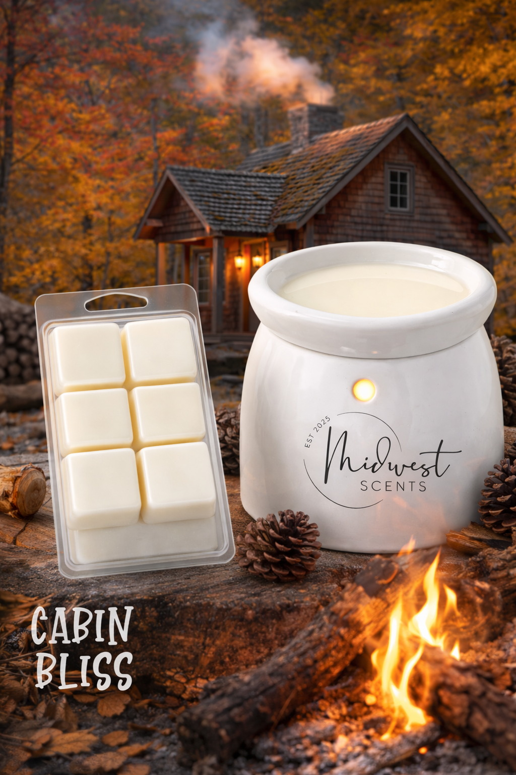Cabin Bliss – Woodsy Cozy perfectly balanced, Long-Lasting Fragrance